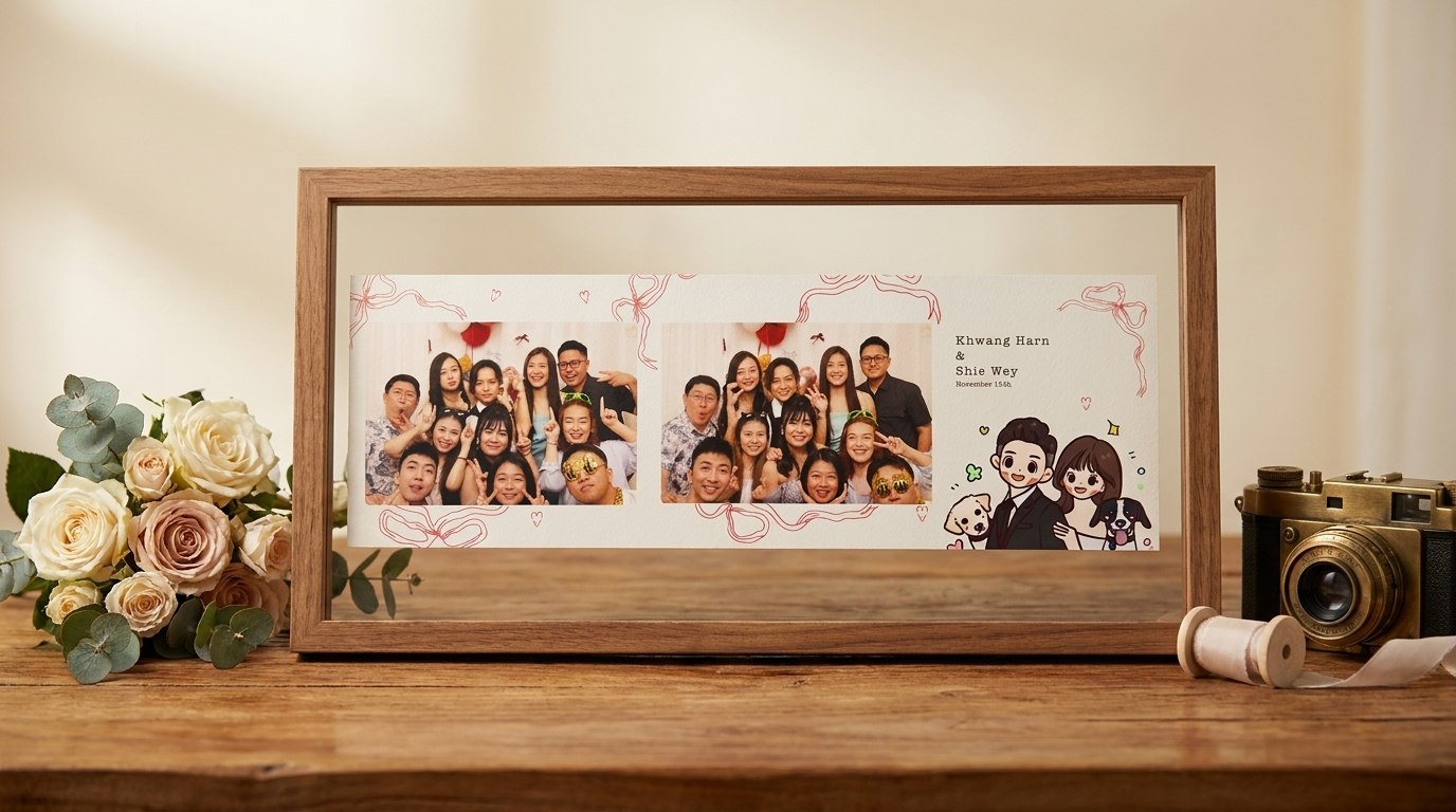 婚礼木质相框 · 双拼照片成品